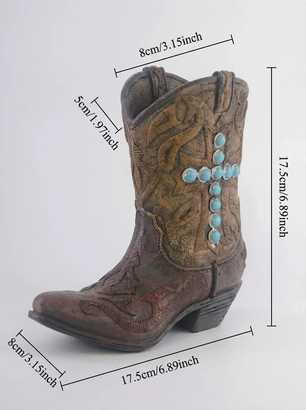 Cowboy Boot Vase