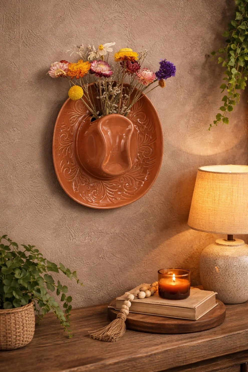 Cowboy Hat Vases