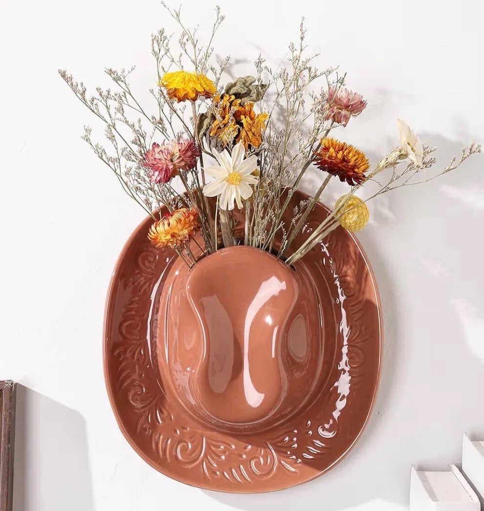Cowboy Hat Vases